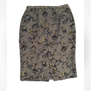 Harve Benard vintage Blue Floral Pencil Skirt/ linen blend size 10